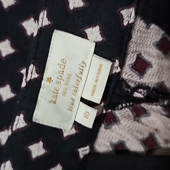 Kate Spade Pants Diamond Jacquard Cigarette Cropped Trouser Dress Pant 10 - Picture 6 of 7